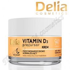 Крем для обличчя проти зморшок нічний Delia Vitamin D3