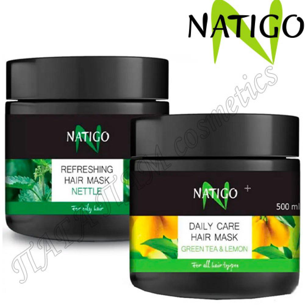 Маска для волос Natigo Питательная Зеленый чай с лимоном